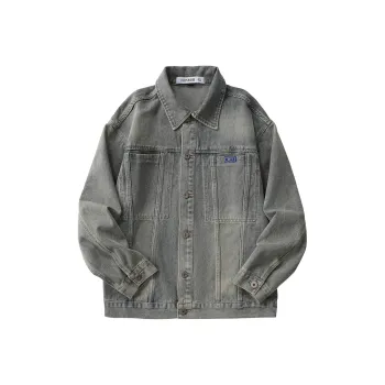 JASONWOOD Denim Jacket Unisex Grass Head Gray
