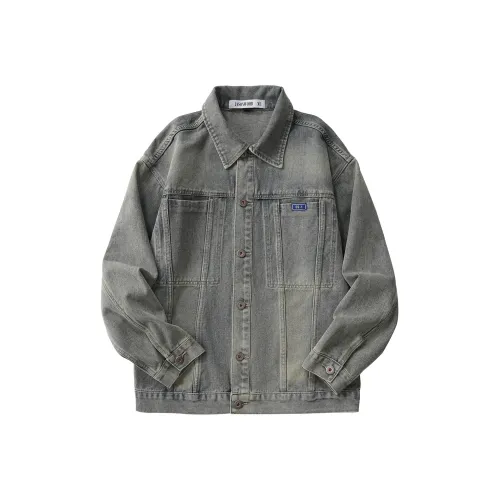 JASONWOOD Denim Jacket Unisex Grass Head Gray