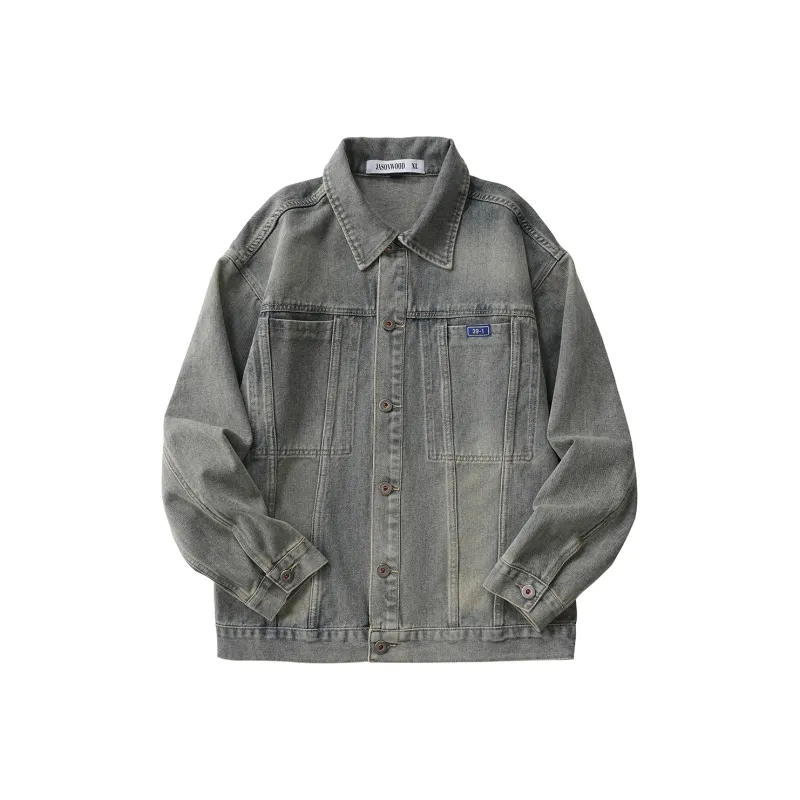 JASONWOOD Denim Jacket Unisex Grass Head Gray-0