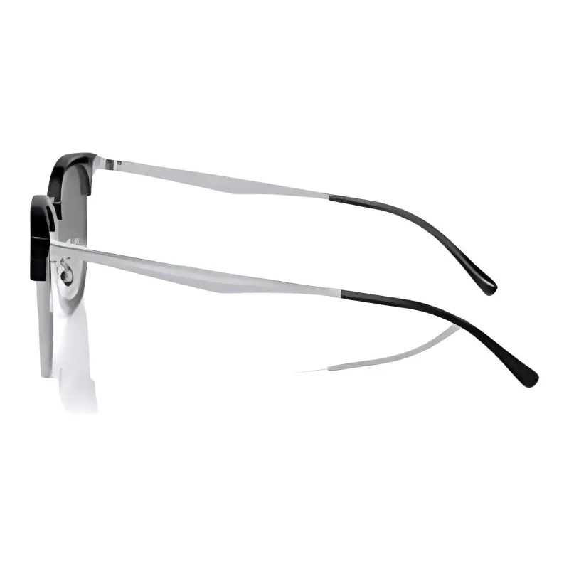 RayBan Plate And Metal Injection Molded Irregular Shape Sunglasses Men's Black, Silver-2