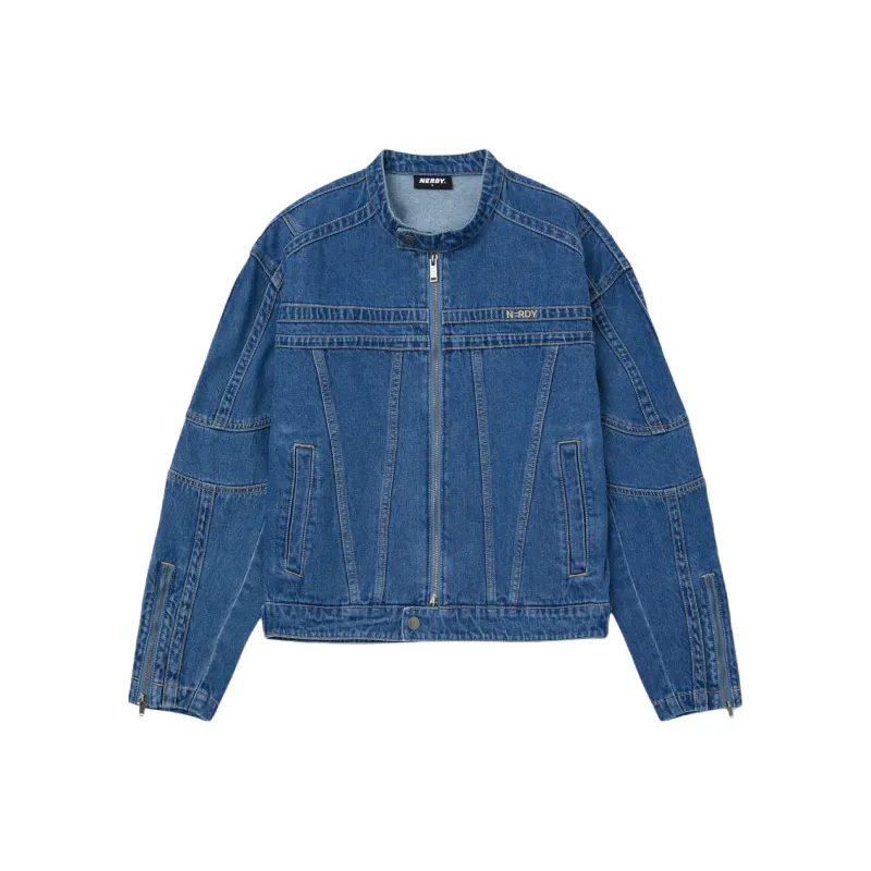 NERDY Denim Jackets Unisex Blue-0