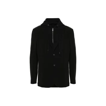 EMPORIO ARMANI Hooded Single breasted Blazer