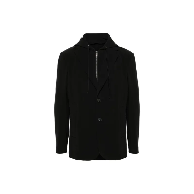 EMPORIO ARMANI Hooded Single breasted Blazer-0