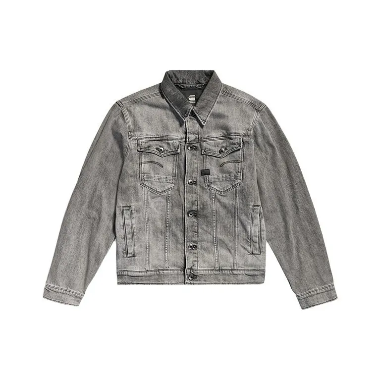 G STAR RAW Denim Jacket Unisex Pale Carbon Gray-0