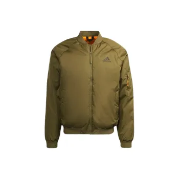 Adidas Puffer Jacket Winter Men's Dark Olive Yellow
