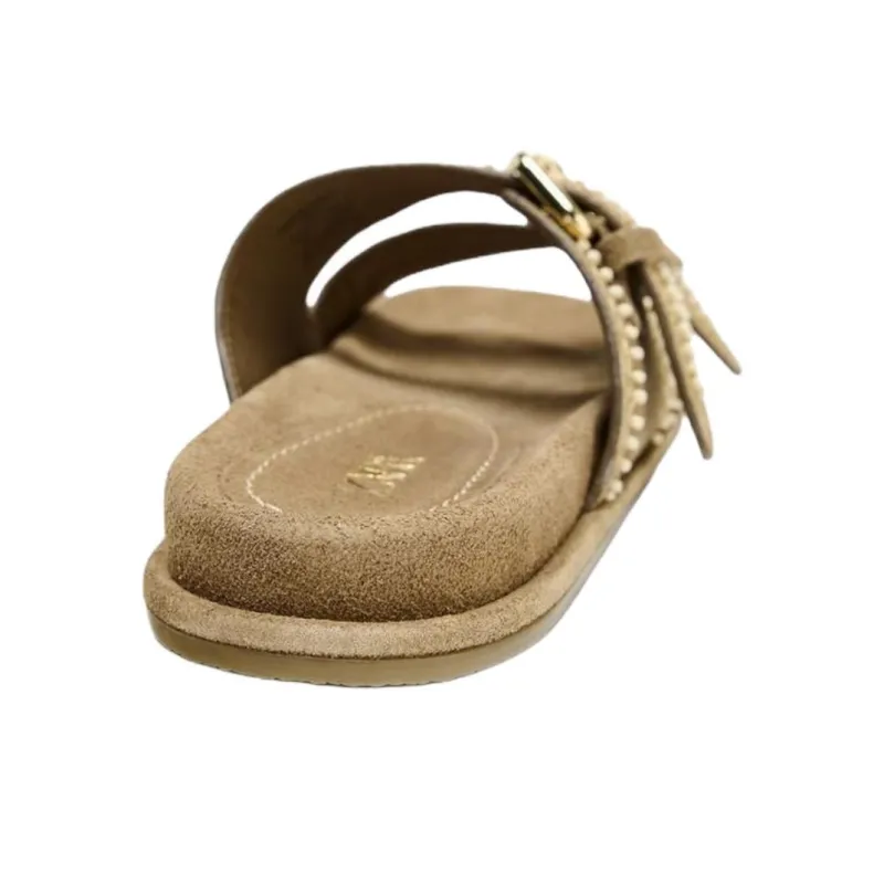 ZARA Abrasion Resistant Slide Slippers Women's Sandy Brown-3