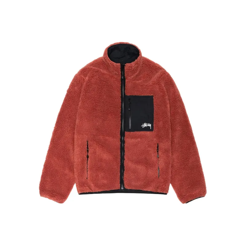 Stüssy Reversible Fleece texture Jacket-0