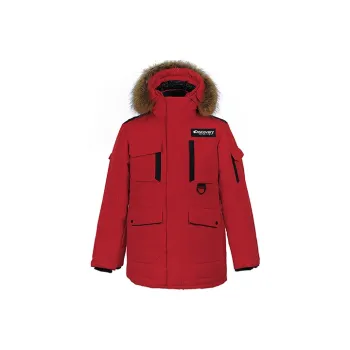 Discovery Expedition Solid Color Letters Detachable Hood Thickened Mid Length Down Jacket Men's