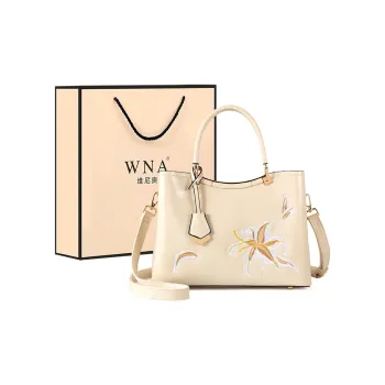 Vigno Synthetic Leather Handbag, Tote Bag, One Shoulder, Crossbody Bag Regular Women's Ecru