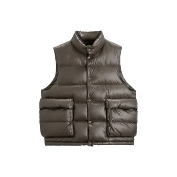 PEACEBIRD MEN Vests Unisex Coffee 1 Loose Fit