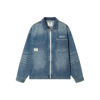 NPC Denim Jacket Unisex Washed Blue