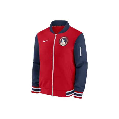 Nike Cleveland Guardians Authentic Collection City Connect Game Time Men's Nike Mlb Full-Zip Bomber Jacket