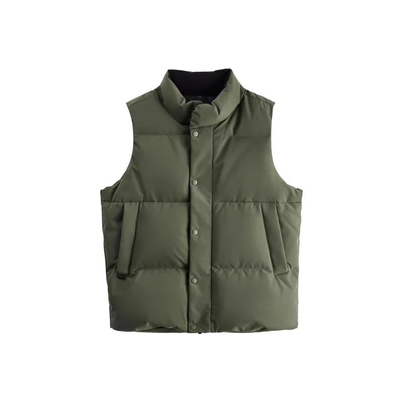CAMEL Windproof Insulated Duck Down Stand Collar Down Jacket Vest Men's-2
