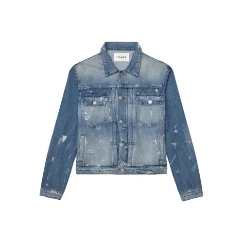 check-print SS24 Denim suede Men's Blue