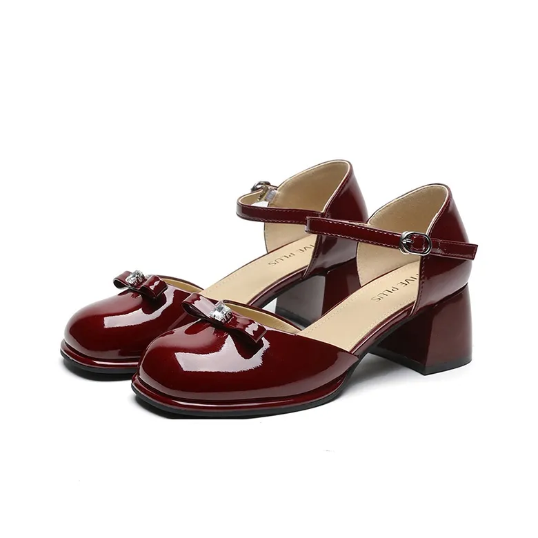 FIVE PLUS Chunky Heel High Heels Women's-9
