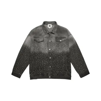 ED HARDY X Denim Jacket Unisex Black