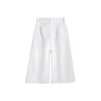 Mu Xiao Xin Denim Shorts Women's White