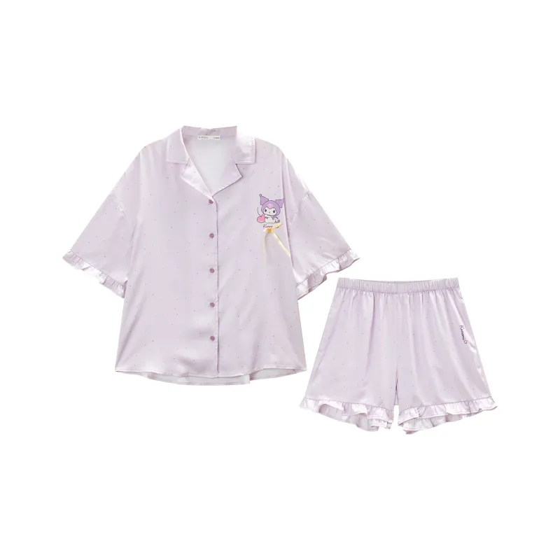 GUKOO x Sanrio Kulomi Pajama Set Women's Stardust Purple-1
