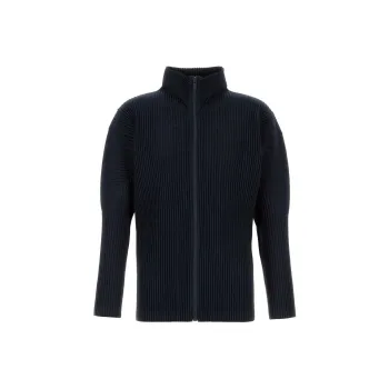 HOMME PLISSE' ISSEY MIYAKE Plissé Effect Mock Neck Jacket