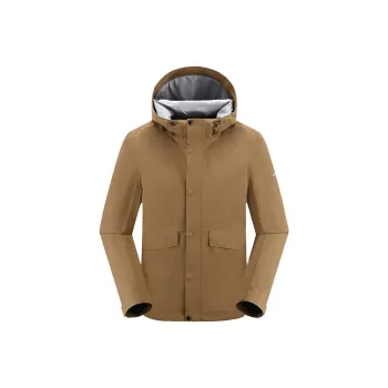 SCALER Water-Resistant Windproof Breathable Wear-Resistant Warm Moisture-Wicking Windbreaker Jacket Men's Walnut