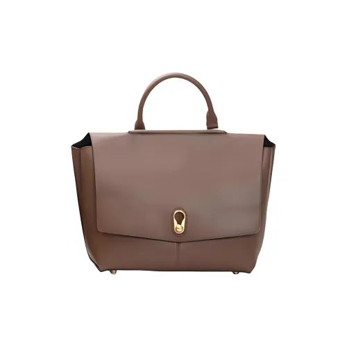 TOUCH MISS Cow Leather Tote Bag Shopping Bag Shoulder Bag Crossbody Bag Handbag Large Size Women's Caramel
