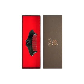Where The Goose Craftsman White Water Black Gold Strong Ox Horn Comb Massage