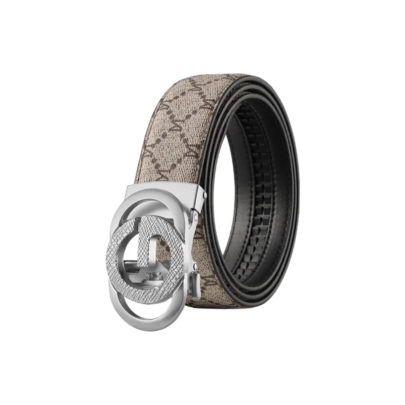 15 MINS Cow Split Leather Belts Men's Width 3.5cm-1