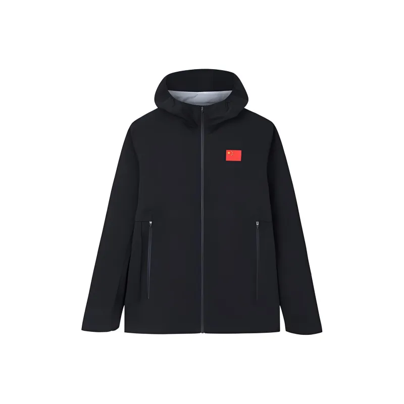 Anta Champion All-Weather Series Water-Resistant Windbreaker Jacket Men's Night Sea Black-0