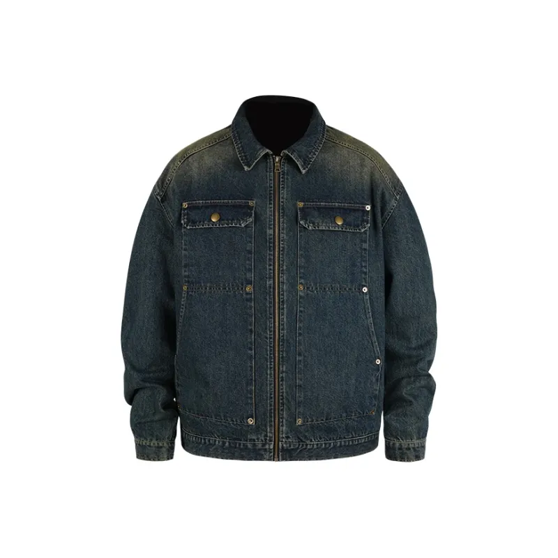 Antidote Worldwide Denim Jacket Unisex Vintage Blue-0