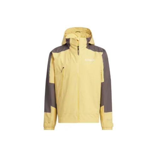 Adidas Waterproof And Windproof Windbreaker Jacket Men's Light Yellow