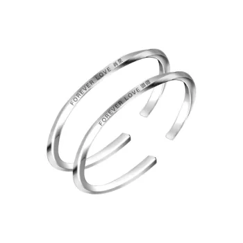 Love 999 Fine Silver Sterling Silver Bracelets Unisex