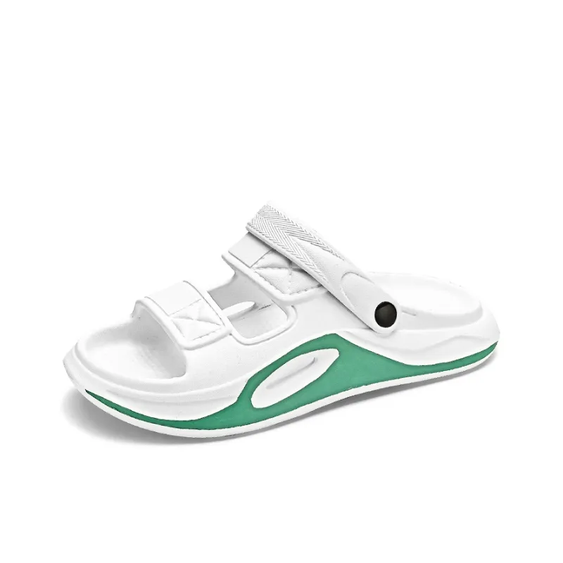 FCMM Beach Sandals Unisex Black/Black Gray Beige Orange/Matcha Green-16