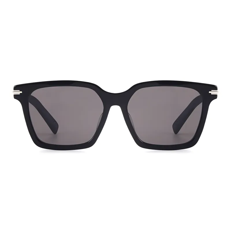 DIOR Plate Frame Irregular Shape Sunglasses Unisex Black-1
