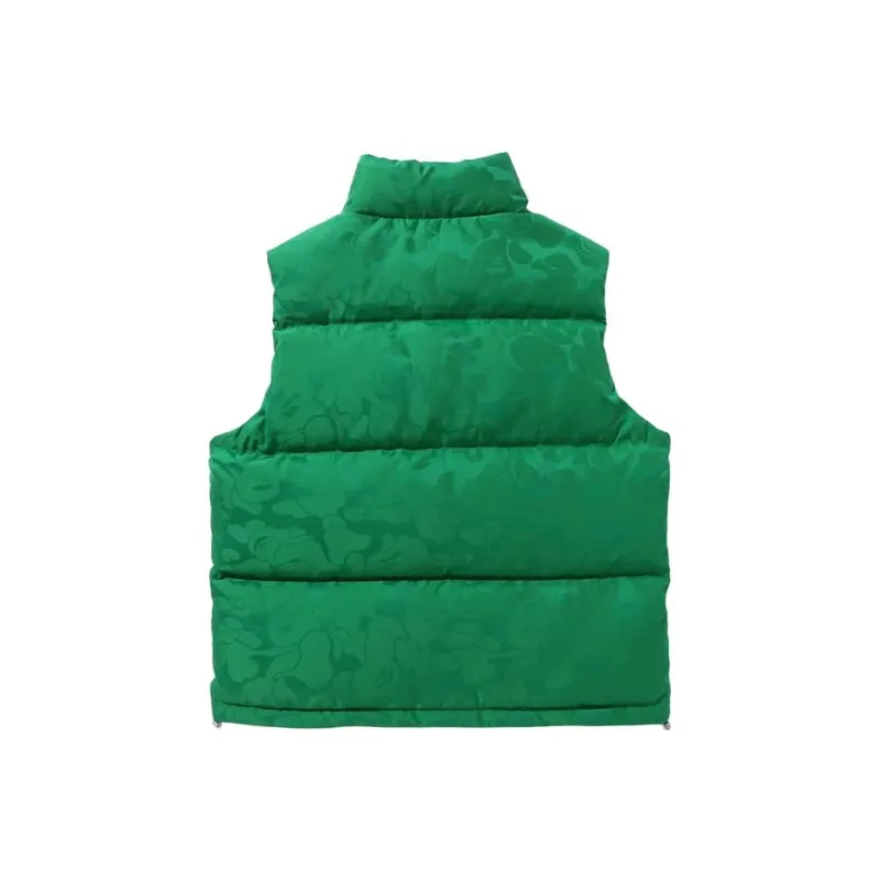 A BATHING APE Tonal Solid Camo Puffer Down Vest Men's-9