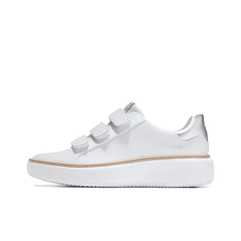 COLE HAAN Abrasion Resistant Support Height Increasing Low Top Skateboard Shoes Women's White
