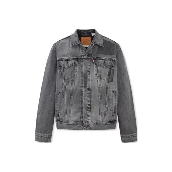 Levis Denim Jackets Men Gray