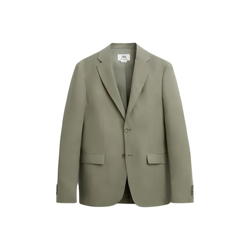 ZARA Business Suits Men Khaki-0