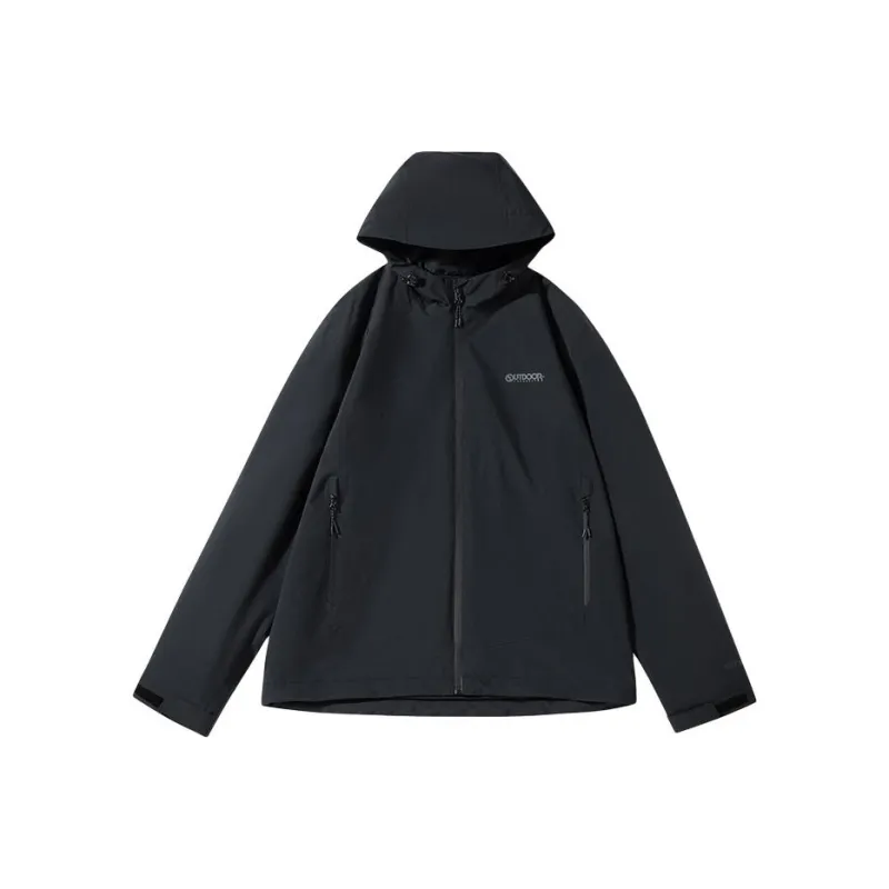 OUTDOOR PRODUCTS Waterproof, Windproof, Breathable, And Abrasion Resistant Windbreaker Jacket Men's Classic Black-0