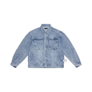 SMILEREPUBLIC Denim Jacket Unisex Blue