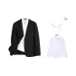 Black (Comes with White Shirt+Brooch)