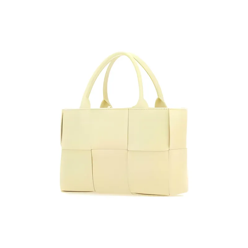 Bottega Veneta Arco Lambskin Tote Bag, Shopping Bag, Shoulder Bag, Crossbody Bag, Handbag Mini Women's Cream-1