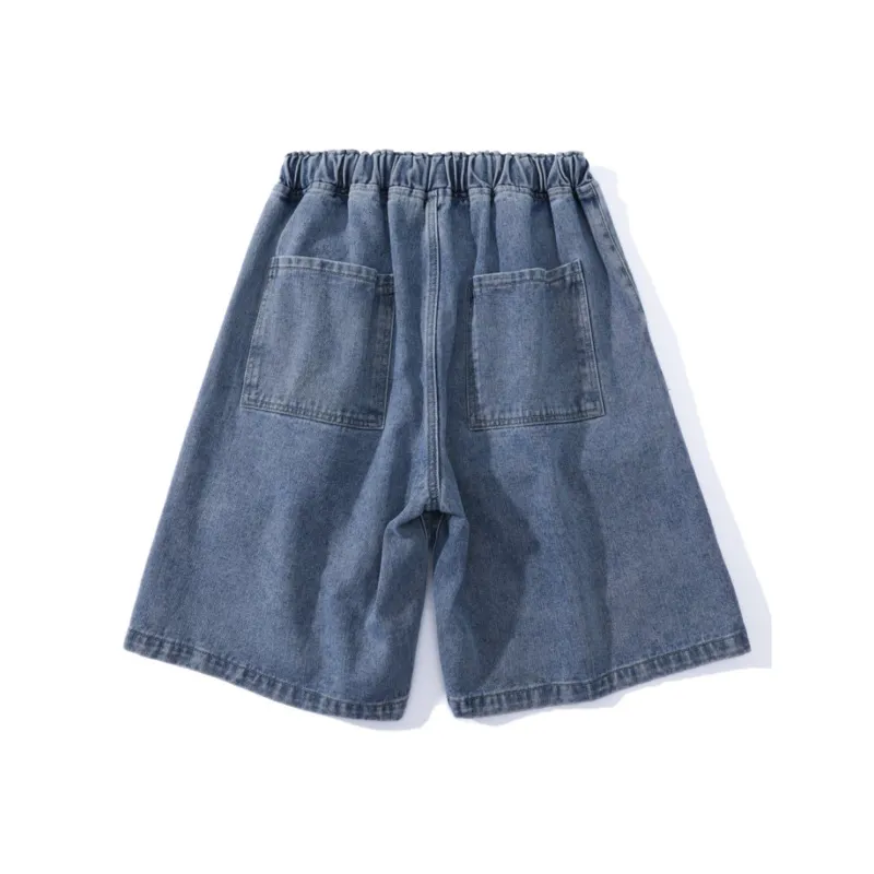 DUNHUANG ART INSTITUTE Denim Shorts Unisex-14