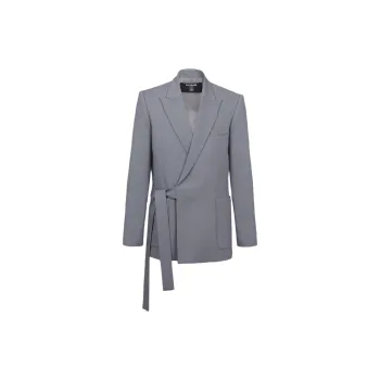 BALMAIN Double crepe Side belt Blazer