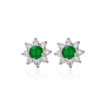 QLADY Ice Type Stud Earrings Women's