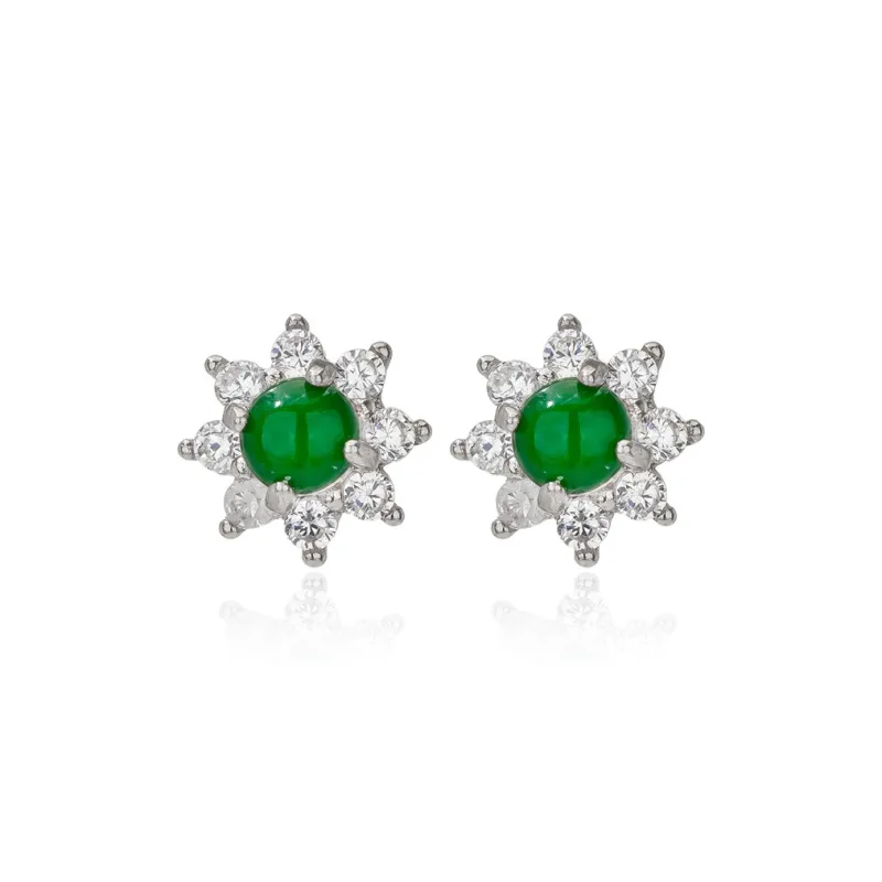 QLADY Ice Type Stud Earrings Women's-0