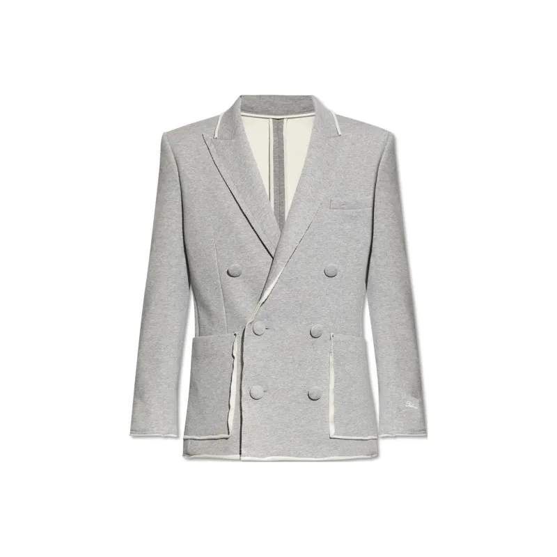 BALMAIN Double breasted Cotton Blazer-0
