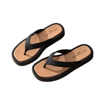NAIHUO Summer Casual Flip Flops For Women's, Slip Resistant Odor Resistant Ankle Slippers, Seaside Beach Sandals