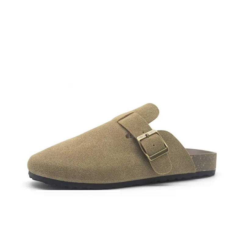 WELKIN&WZWJ Abrasion Resistant Slip Resistant Closed Toe Slippers Unisex Apricot-2