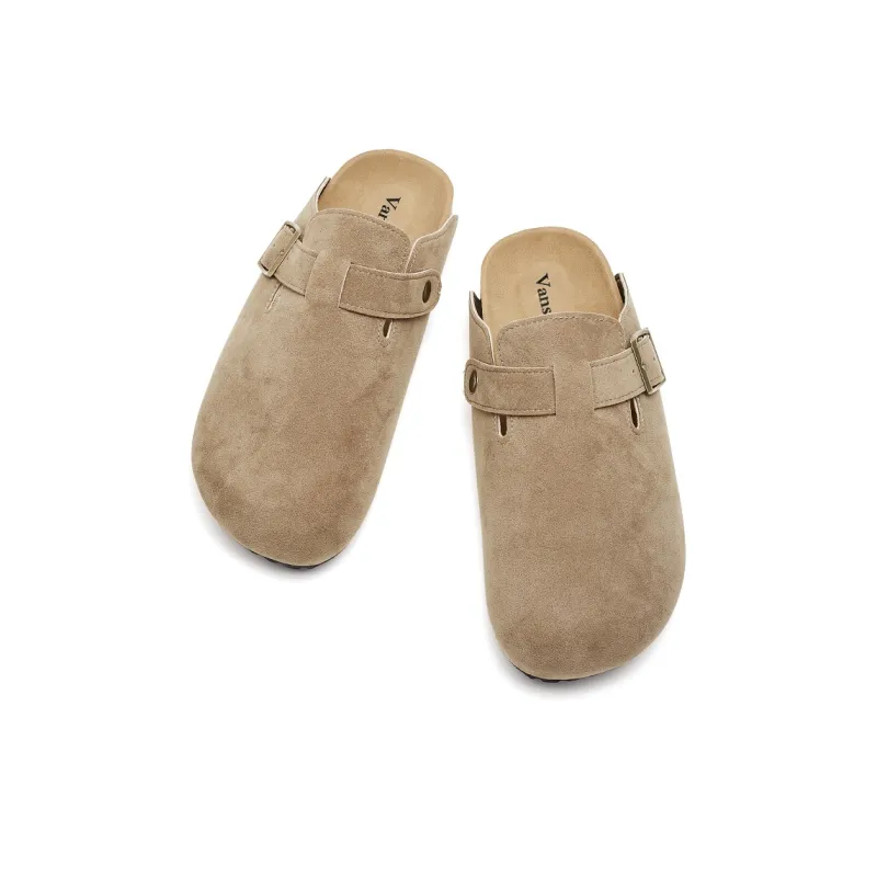 VANSSI Abrasion Resistant Slip Resistant Slip on Lazy Birkenstock Shoes, Closed Toe Slippers Outerwear Unisex-4