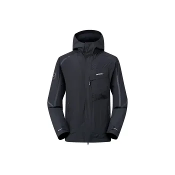 MERRELL Waterproof, Windproof, And Breathable Windbreaker Jacket Men's Black